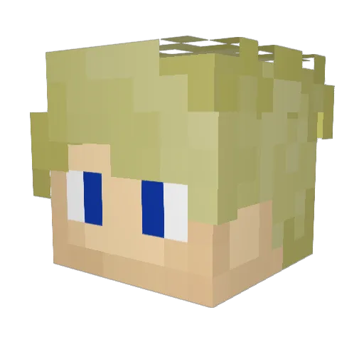 Accountdeleted2 Minecraft avatar head, 3D render
