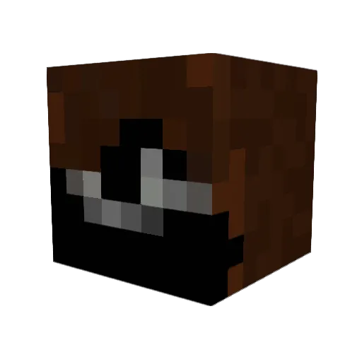 Accounty Minecraft avatar head, 3D render