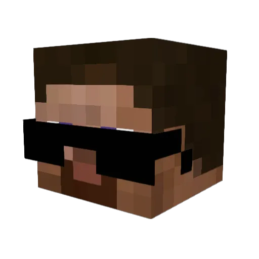 Accu83 Minecraft avatar head, 3D render