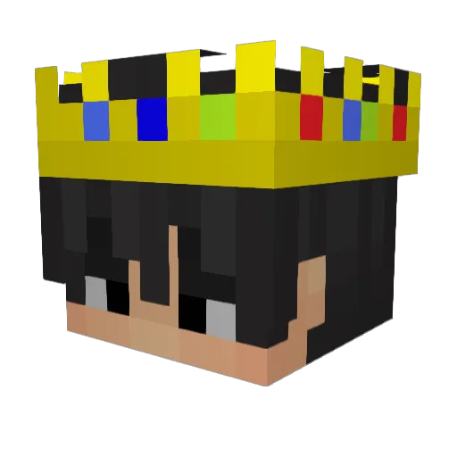 Accuratte Minecraft avatar head, 3D render