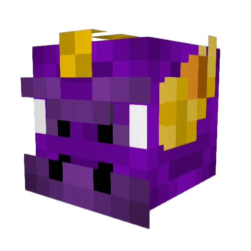 Accusating Minecraft avatar head, 3D render