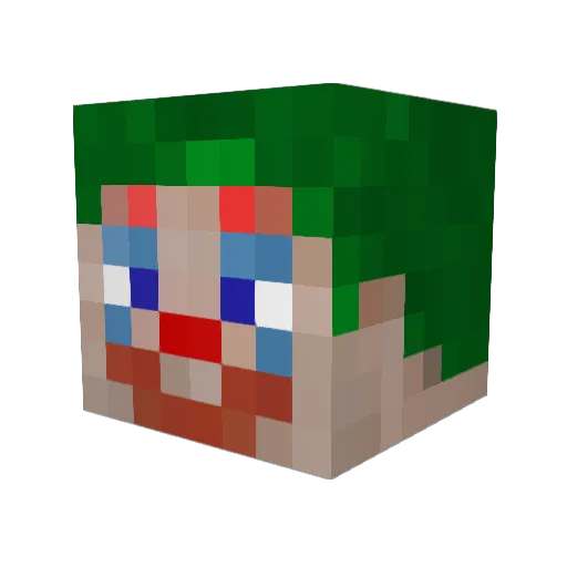 AccusedLOL Minecraft avatar head, 3D render