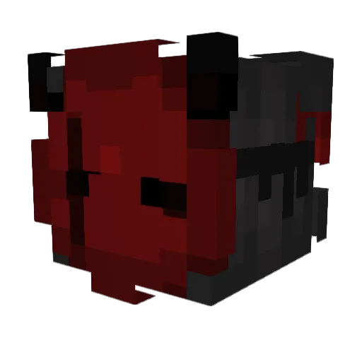 Accuser Minecraft avatar head, 3D render