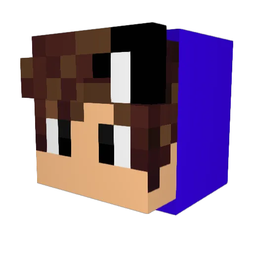 Ace123440 Minecraft avatar head, 3D render