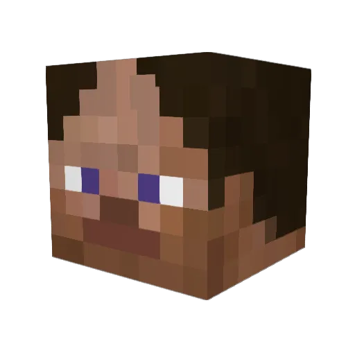 Ace123a Minecraft avatar head, 3D render