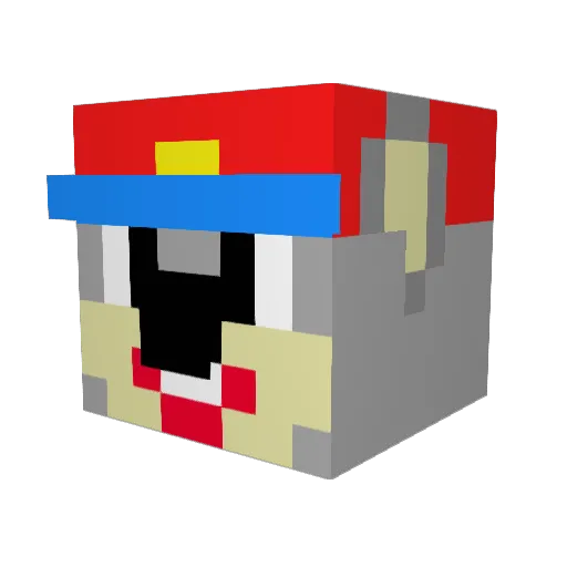 Ace21122 Minecraft avatar head, 3D render