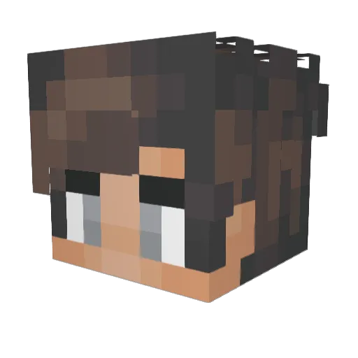 Ace24CZ Minecraft avatar head, 3D render