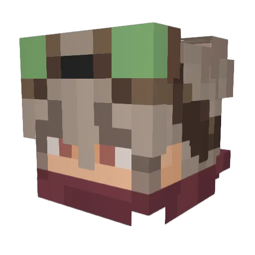 Ace3574 Minecraft avatar head, 3D render