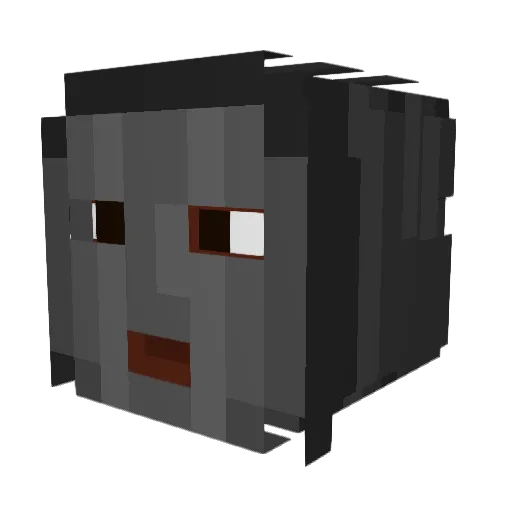 Ace61_ Minecraft avatar head, 3D render