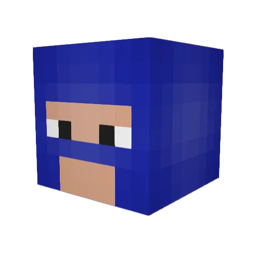 Ace72002 Minecraft avatar head, 3D render