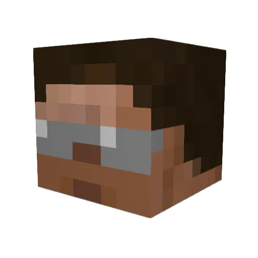 AceAOH Minecraft avatar head, 3D render