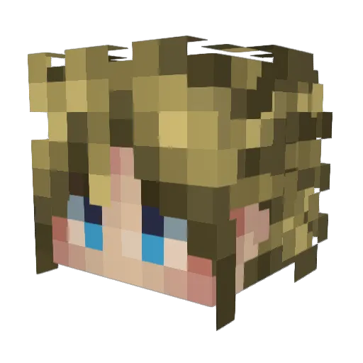AceAeon Minecraft avatar head, 3D render