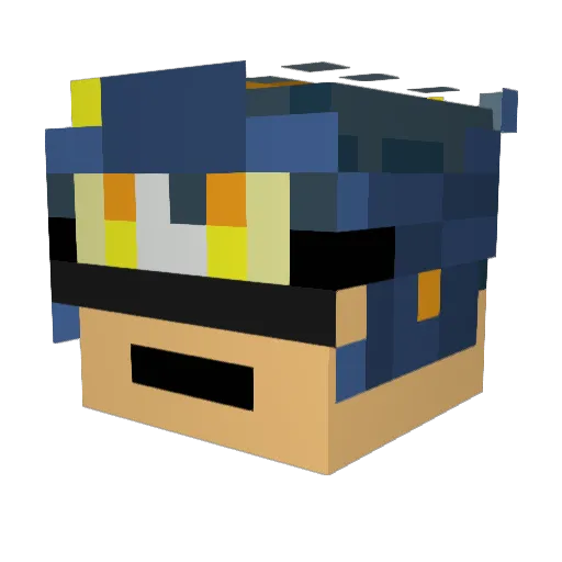 AceArcturus Minecraft avatar head, 3D render