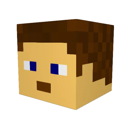 AceAustin Minecraft avatar head, 3D render