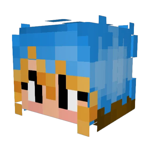 AceAyuneReal Minecraft avatar head, 3D render