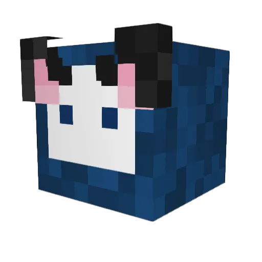 AceBatOOO7 Minecraft avatar head, 3D render