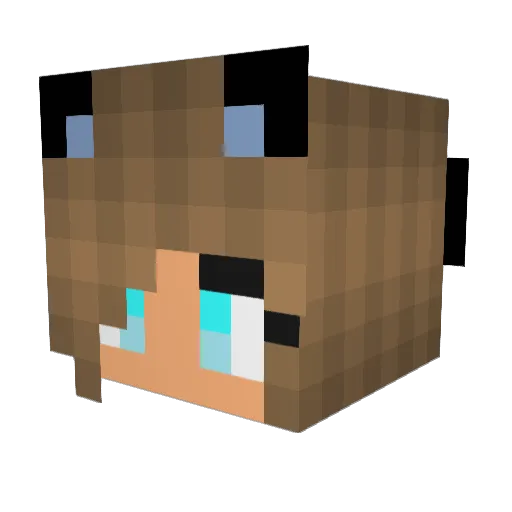 AceDanielle Minecraft avatar head, 3D render