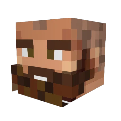 AceDoutry Minecraft avatar head, 3D render