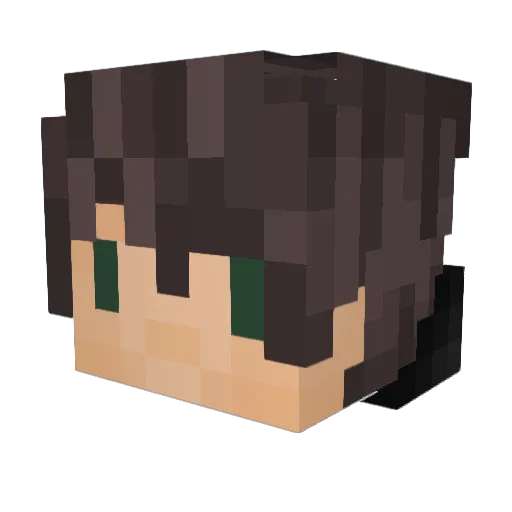 AceDraqo Minecraft avatar head, 3D render
