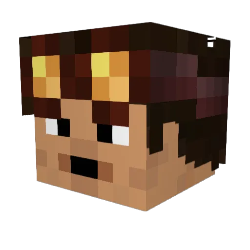 AceDrift Minecraft avatar head, 3D render