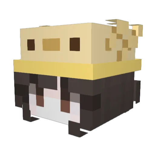 AceEm Minecraft avatar head, 3D render