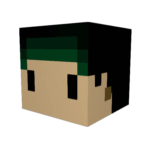 AceFocus Minecraft avatar head, 3D render