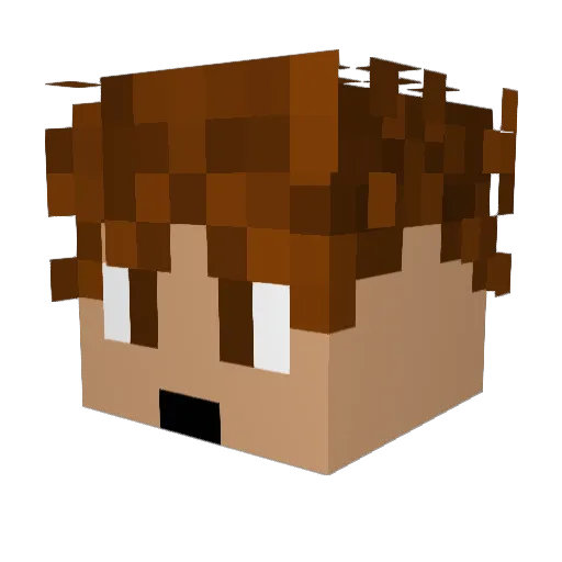 AceGiorgio Minecraft avatar head, 3D render