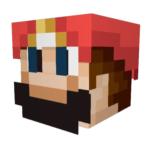 AceGraf Minecraft avatar head, 3D render