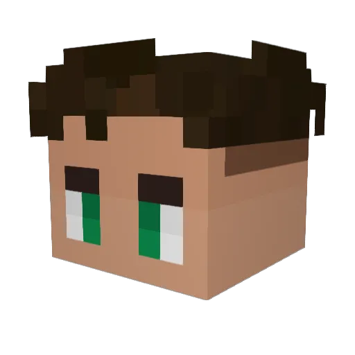 AceHimself Minecraft avatar head, 3D render