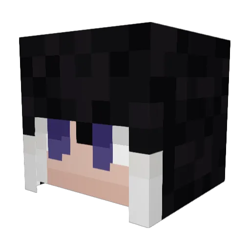 AceHybrid Minecraft avatar head, 3D render
