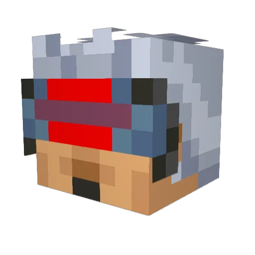 AceLimpa Minecraft avatar head, 3D render