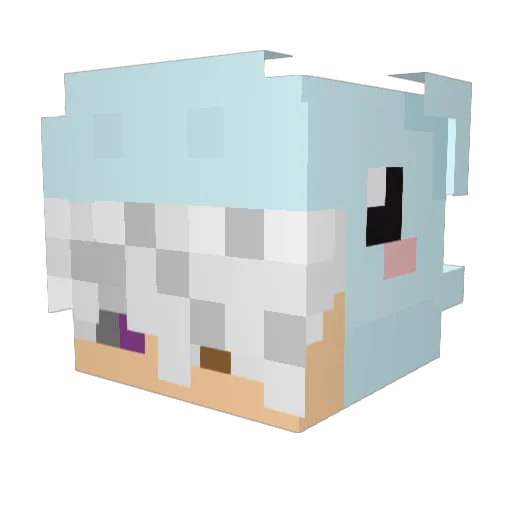 AceMilo Minecraft avatar head, 3D render