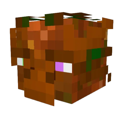 AceOfCrows Minecraft avatar head, 3D render