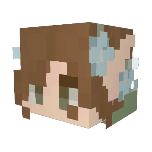 AceOfFangs Minecraft avatar head, 3D render