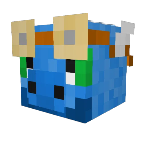 AceOfSpadesBat Minecraft avatar head, 3D render