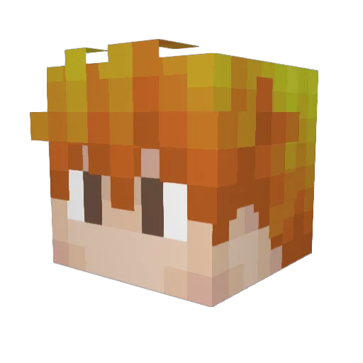 AcePilot98 Minecraft avatar head, 3D render
