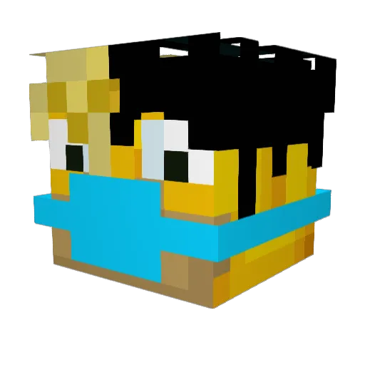AcePxnda Minecraft avatar head, 3D render