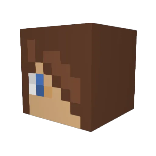 AceRCade Minecraft avatar head, 3D render