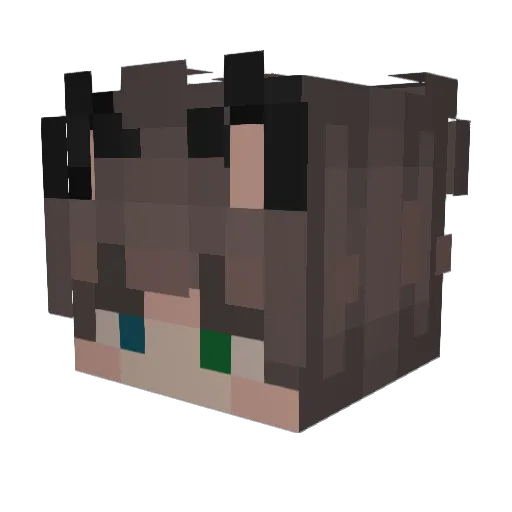 AceSakura Minecraft avatar head, 3D render