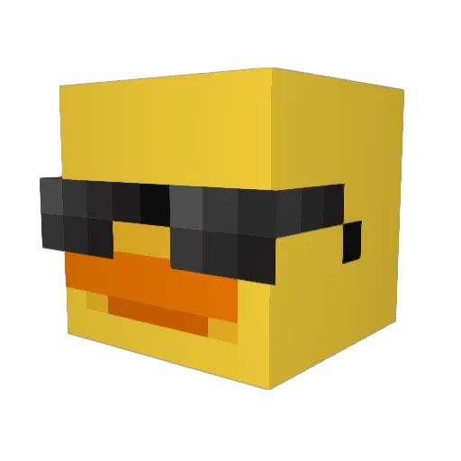 AceShadow123 Minecraft avatar head, 3D render