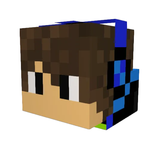 AceShot16 Minecraft avatar head, 3D render