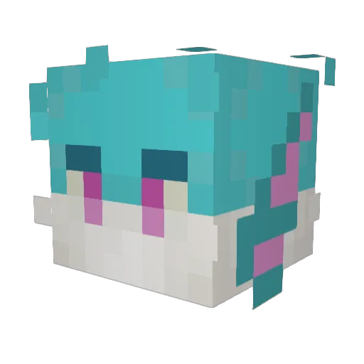 AceShufflez Minecraft avatar head, 3D render
