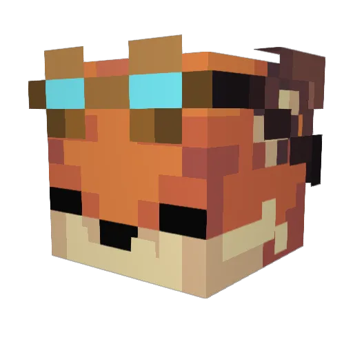 AceSoup Minecraft avatar head, 3D render