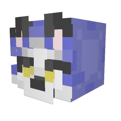AceSparrowhawk Minecraft avatar head, 3D render