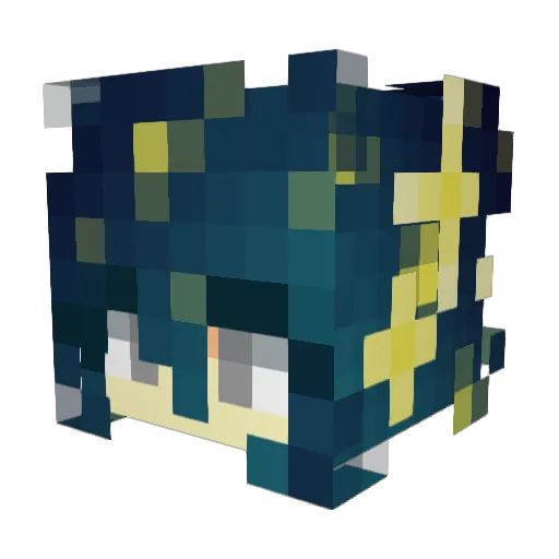 AceStarShooter Minecraft avatar head, 3D render