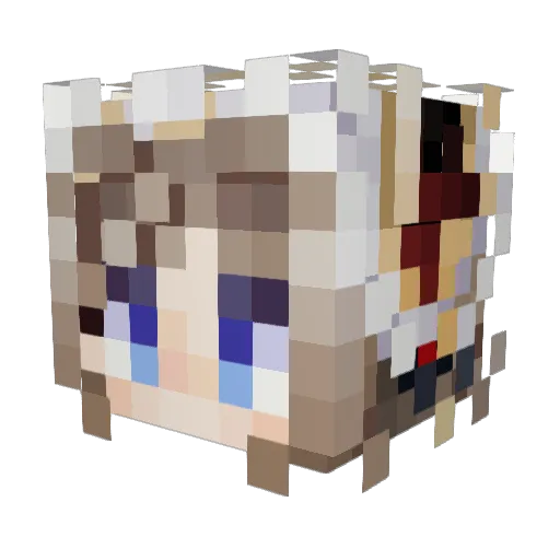 AceToaster Minecraft avatar head, 3D render