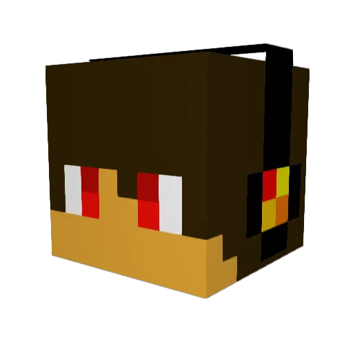 AceTrainer24 Minecraft avatar head, 3D render