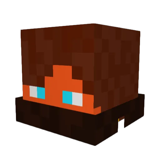 AceWhite1 Minecraft avatar head, 3D render