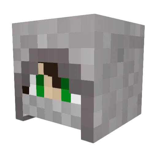 AceWizard23 Minecraft avatar head, 3D render