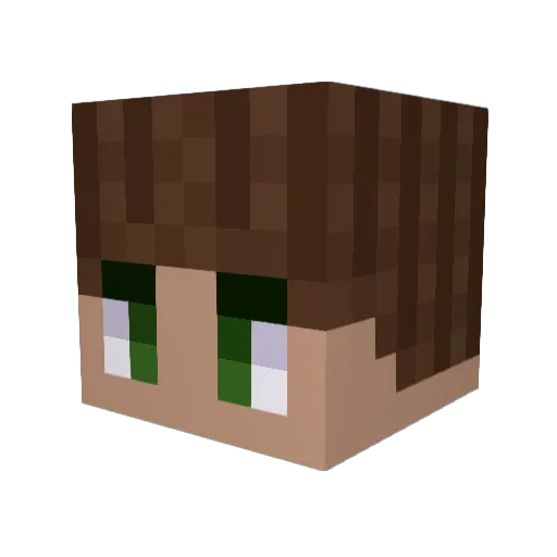 AceX47 Minecraft avatar head, 3D render
